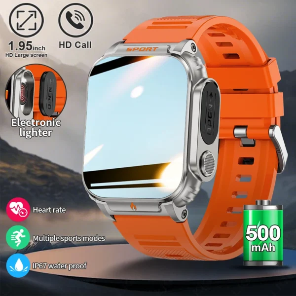 LIGE Smart Watch with Electronic Lighter